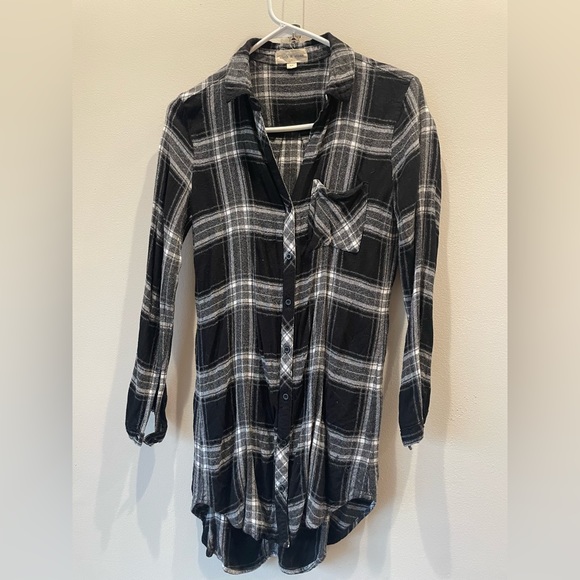 Anthropologie Cloth & Stone Plaid Shirt Dress XS - Picture 1 of 3